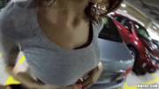 CeCe Capella flashes in the parking lot [Gif]