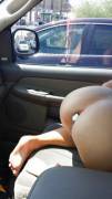 Plugged and naked in the passenger seat. [IMG]