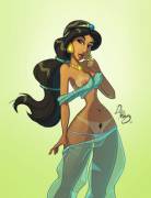 I mean, it's not like Jasmine's outfit was leaving much to the imagination anyways... (TheDirtyMonkey) [Aladdin]