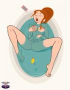 Kim getting into the groove with some nice tunes and a hot bath (Gagala &amp; Phillip-the-2) [Kim Possible]