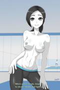 The Wii Fit trainer teaching a different type of class (AmonZone) [Wii Fit]