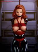 Scarlett Johansson tied up