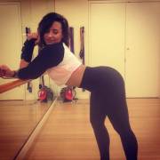Demi Lovato in Yoga Pants &amp; Crop Top