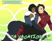 Korra and Asami on vacation [Legend of Korra] (Jay-Marvel)