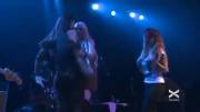 Taylor Momsen stripping a fan on stage [gif]