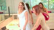This bashful bride is feeling awkward and incredibly horny [gif]