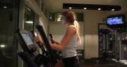 Gracie flashing at the gym
