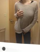 A big sweater, with an even bigger skank underneath [F]