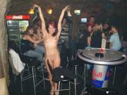 Nude at the bar