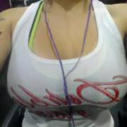 Bouncing around inside a tank top on a treadmill