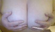 [Image] (F)irst time showing my nipples. Hand bra hug 38GG ( . )( . ) I really hope you guys like it! Please be gentle.