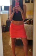 She loves her skirts. Would you fuck her?