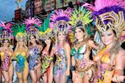 Painted girls at Rio's Carnival