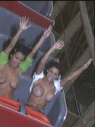 Fun on the roller coaster