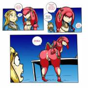 Mipha is a great host when Zelda's over to visit (oddrich &amp; themanwithnobats)