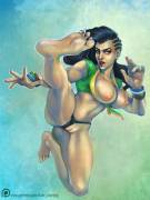Laura Matsuda's high kick (KateStarling) [Street Fighter]