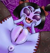 Muffet showing off her “goods.” (capital-h) [Undertale]