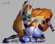 Taxidermy done right: feat. Squigly and Cerebella (bard-bot) [Skullgirls]