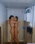 Shower kissing