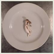 Two mushrooms on a plate (PsBattle)