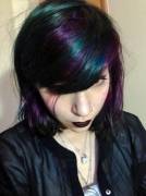 My hair is now iridescent. I'm like a dragonfly or something.