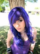 Leda Rocking Purple Hair