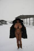 [PIC] Indian Exhibitionist exposing in the snow