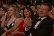 Sitting near Matt Damon at the Oscars tonight. Not sure who she is. Looking for higher res.
