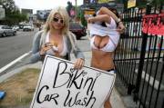 Bikini Car Wash (via: /r/FlashingGirls)