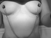Sensitive nipples, my (f)irst clamps