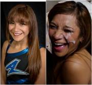 Before and after Cheerleader
