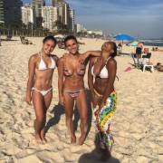 Gymnasts Julie Kim, Jade Barbosa &amp; Maria Cecília Oliveira