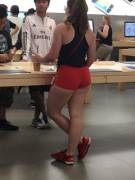 Bootie shorts at the Apple Store