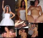 It's becoming kind of a cliche -- the bride/slut collage