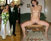Another lovely bride dressed/undressed