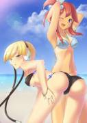 Two hotties at the beach [Skyla/Elesa]