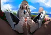 Lusamine getting a sticky mess all over her feet (DoctorProxy)