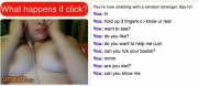 Omegle girl playing with her tits