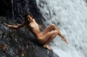 Altea B at a waterfall