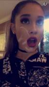 Ariana Grande cum selfie (alt version in comments) [OC]