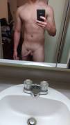 M/19/6'0"/170lbs Last time I only posted my flaccid penis so I decided to post my erect penis this time. What do you think of my body?