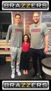[REQUEST] News Anchor Posing with Gonzaga Players