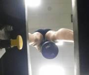 View [f]rom below goblet squats