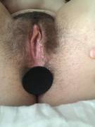 plugged and waiting to get filled with something besides my dildos!