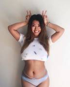 [REQUEST] instagram hottie finally wearing thin shirt while braless