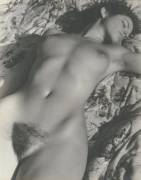 "Nude on the Sheets" photographed by Josef Breitenbach (c. 1933)