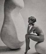 "Nude Study" photographed by Zoltán Glass (c. 1955)
