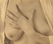 "Georgia O'Keeffe's Hands and Breasts" photographed by Alfred Stieglitz (1919)
