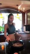 Alexis Ren Making Pancakes, making me hungry for more reasons than one!