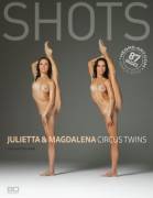 Ukrainian dancer artists Albina &amp; Anzhela Osynovskie (Osynovska) as Julietta &amp; Magdalena: Circus Twins
